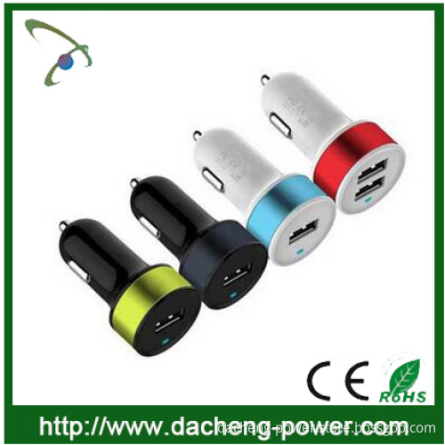 5V 3.1A portable dual usb car charger with intelligent IC chip